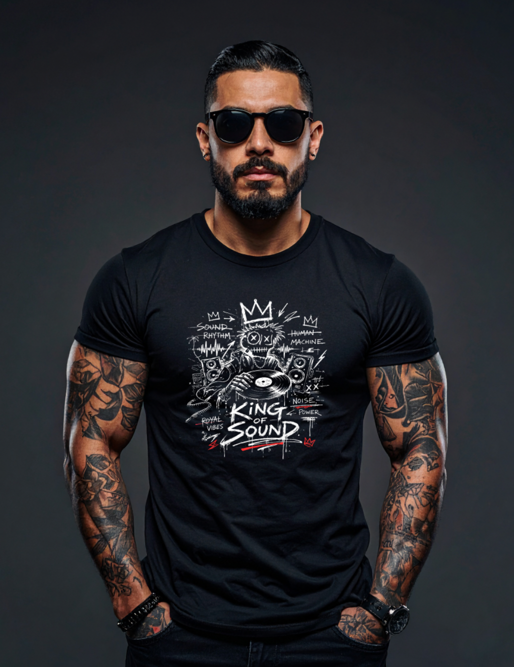 King of Sound – Black Collection Graphic T-Shirt