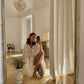 Serene Silky Long Robe With Open Back