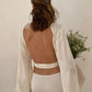 Serene Silky Long Robe With Open Back