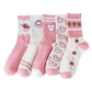 Pink and White Socks