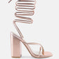 Shewolf Lace Up High Heel Sandals