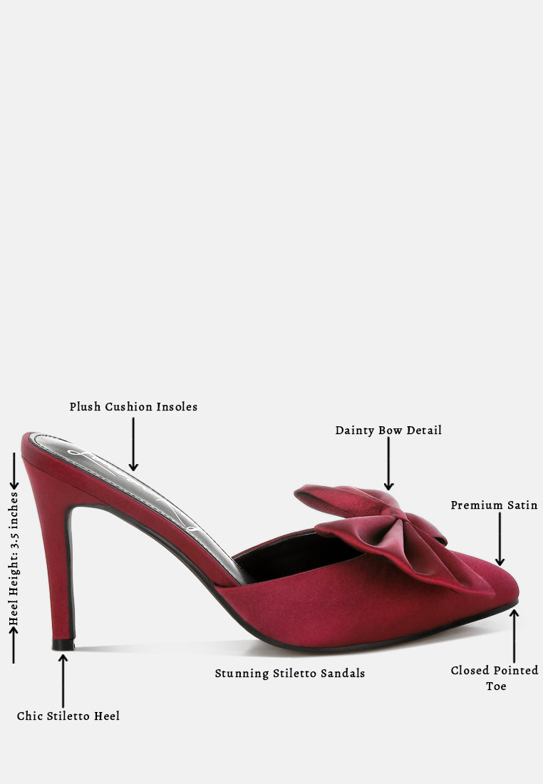 Sidonie Bow Detail Stiletto Mules