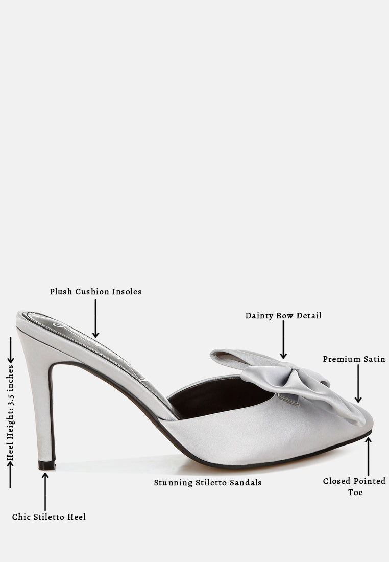 Sidonie Bow Detail Stiletto Mules
