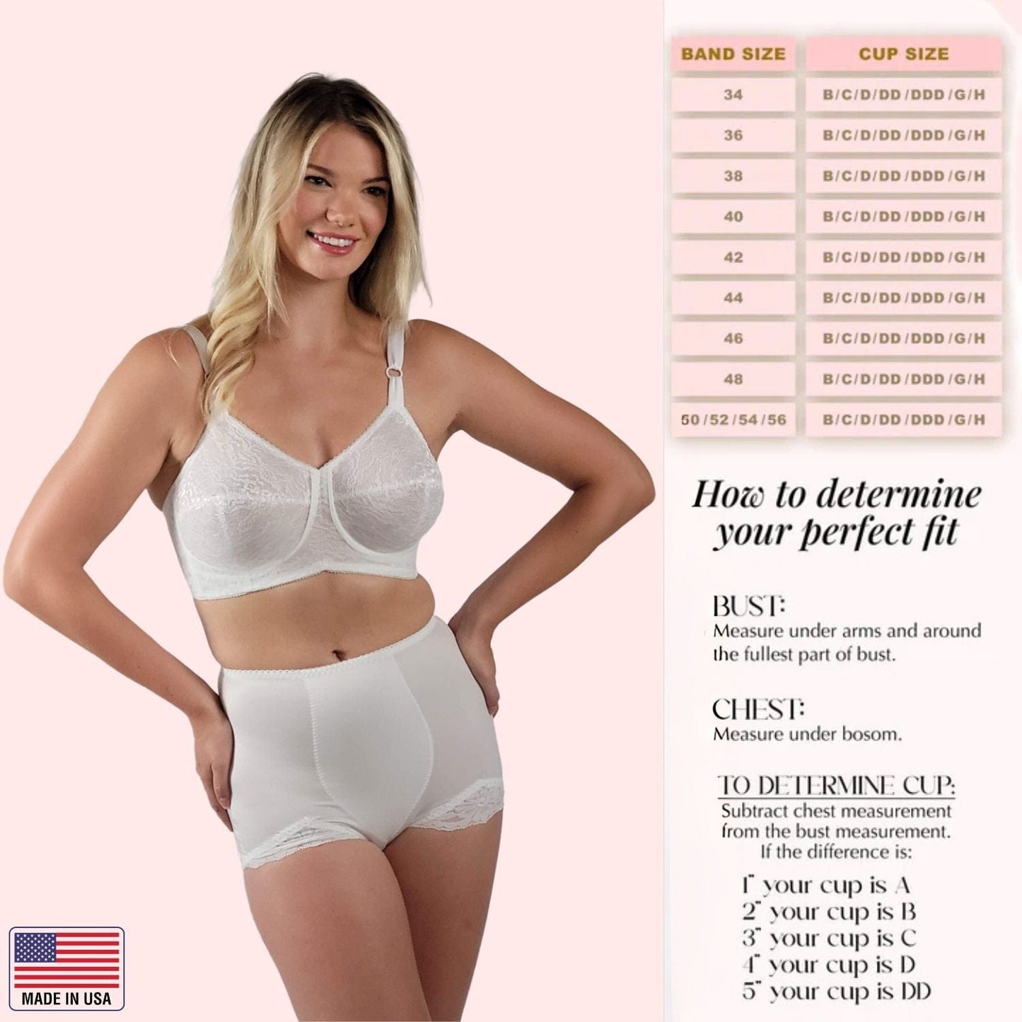 Expandable Cup Wireless Shaper Bra - White