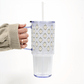 Soft Magnolias Tumbler With Lid and Straw