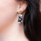 Mia Mini Earrings - Black & White