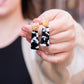Mia Mini Earrings - Black & White