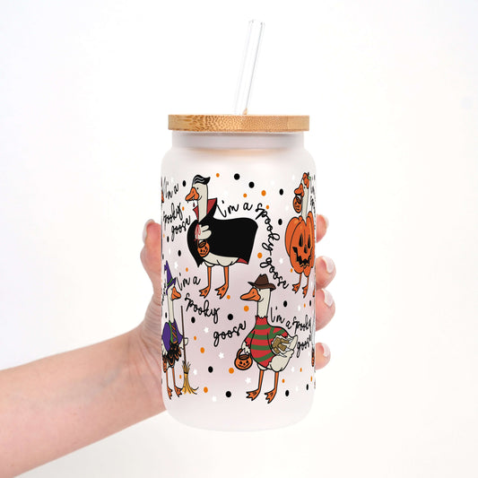 Spooky Goose Cup With Lid and Straw