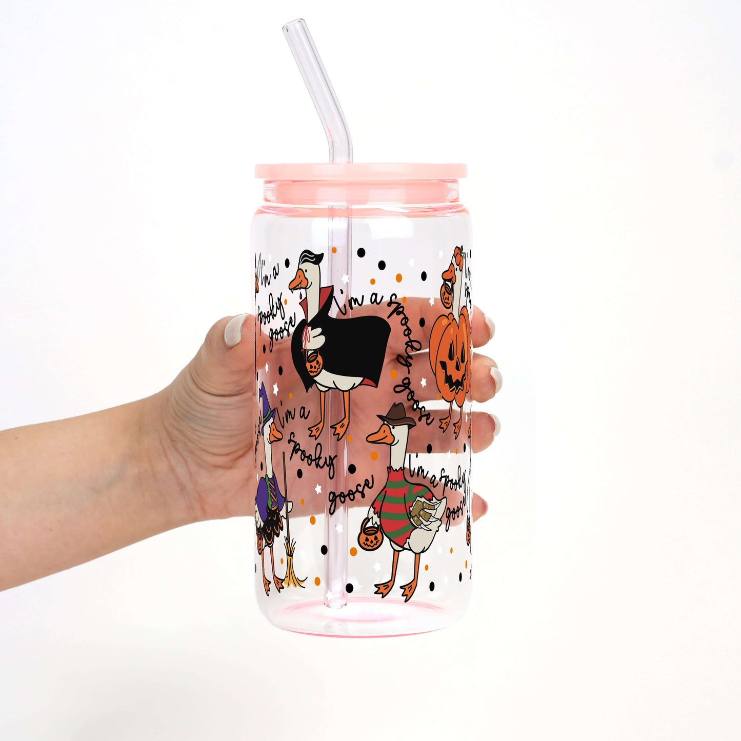 Spooky Goose Cup With Lid and Straw