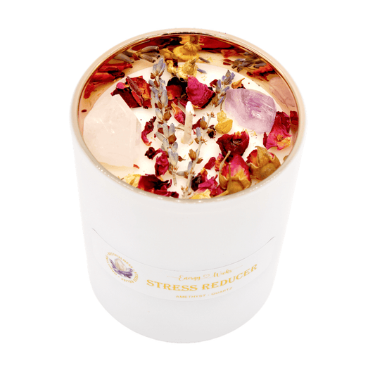 Stress Reducer Crystal Candle