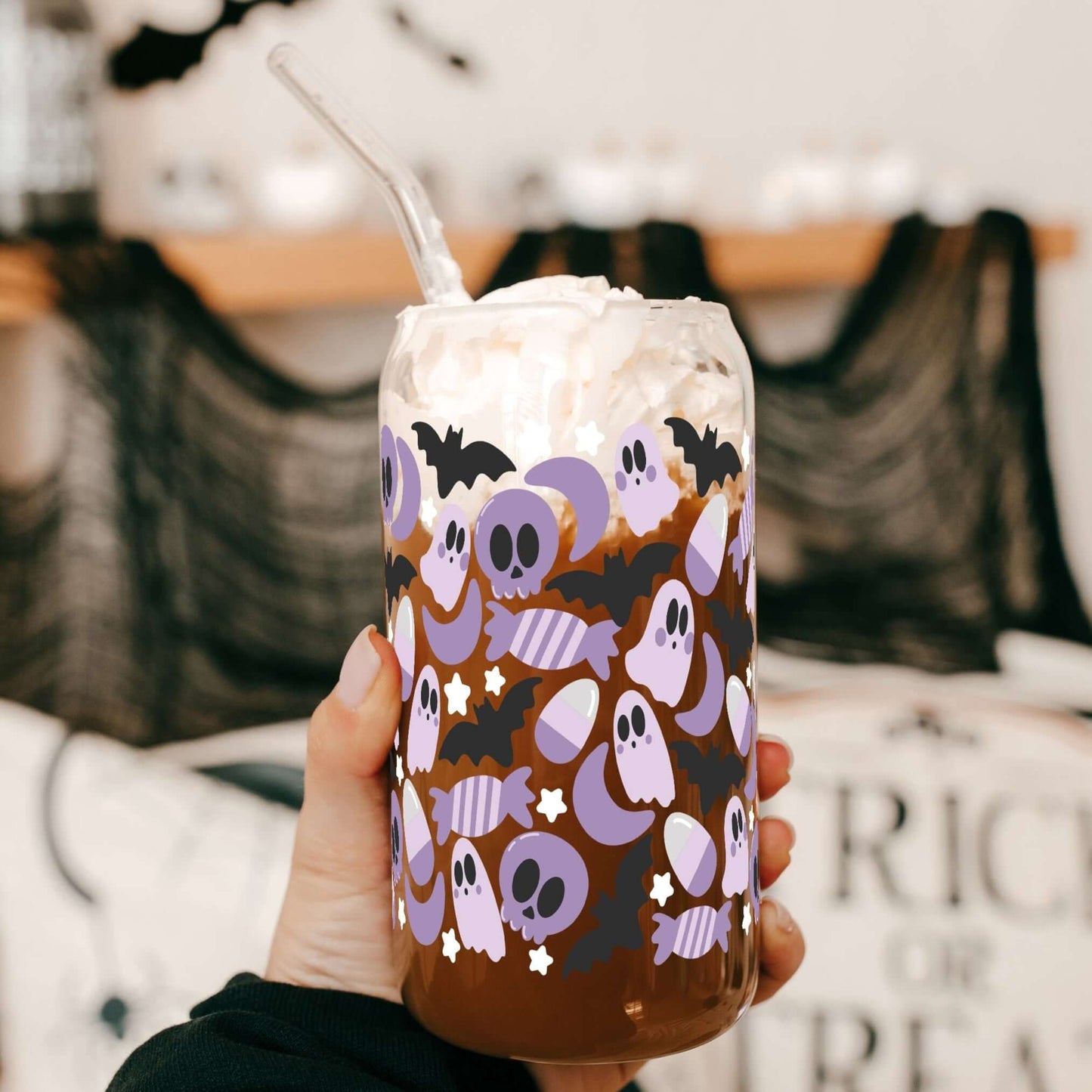 Sweet & Spooky Cup With Lid and Straw