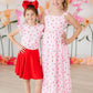 Sweet Strawberries Ruffle Maxi Dress