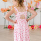 Sweet Strawberries Ruffle Maxi Dress