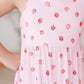 Sweet Strawberries Ruffle Maxi Dress