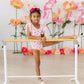 Sweet Strawberries S/S Flutter Sleeve Leotard