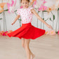 Sweet Strawberries S/S Ruffle Tee