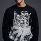 Sudden Bite Cat Knitted Sweatshirt