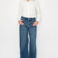Relaxed High Rise Palazzo Jeans