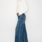 Relaxed High Rise Palazzo Jeans