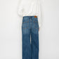 Relaxed High Rise Palazzo Jeans