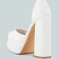 Tempt Me Croc Textured High Block Heel Sandals