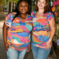 Luscious Landscape Tulip Sleeve Tee in Periwinkle
