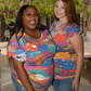 Luscious Landscape Tulip Sleeve Tee in Periwinkle