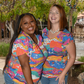 Luscious Landscape Tulip Sleeve Tee in Periwinkle
