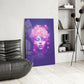 Pink Bubbles Glass Wall Art || Designer Collection