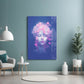 Pink Bubbles Glass Wall Art || Designer Collection