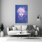 Pink Bubbles Glass Wall Art || Designer Collection