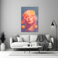 Orange Bubbles Glass Wall Art || Designer Collection