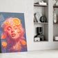 Orange Bubbles Glass Wall Art || Designer Collection
