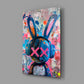 Graffiti Rabbit Glass Wall Art || Designer Collection