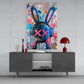 Graffiti Rabbit Glass Wall Art || Designer Collection