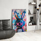 Graffiti Rabbit Glass Wall Art || Designer Collection
