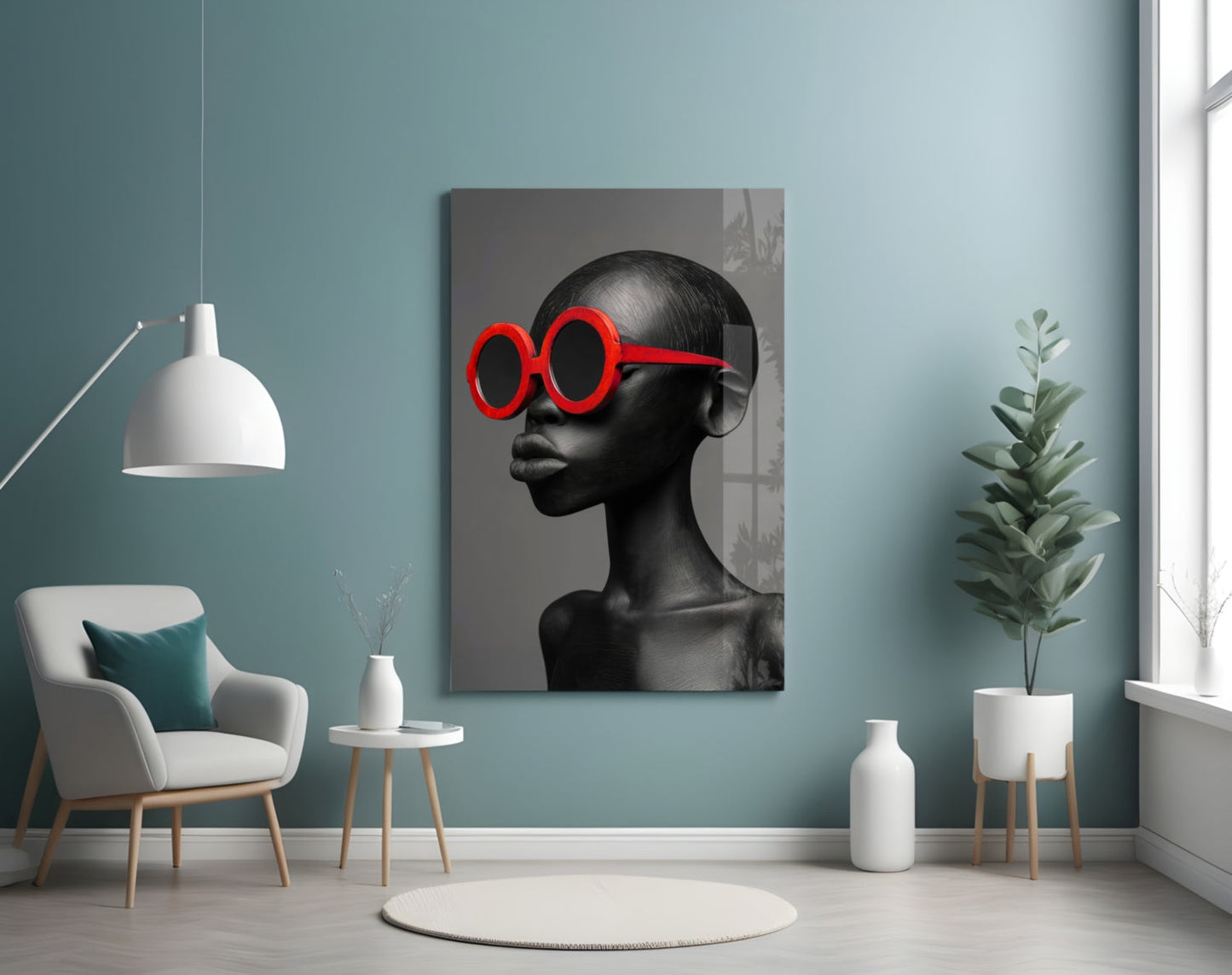 Faces of Colors Glass Wall Art || Designer Collection