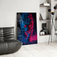 Neon Leopard Glass Wall Art || Designer Collection