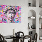 Graffiti David Glass Wall Art || Designer Collection