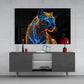 Neon Jaguar Glass Wall Art || Designer Collection