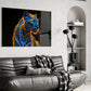 Neon Jaguar Glass Wall Art || Designer Collection