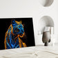 Neon Jaguar Glass Wall Art || Designer Collection
