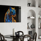 Neon Jaguar Glass Wall Art || Designer Collection