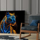 Neon Jaguar Glass Wall Art || Designer Collection
