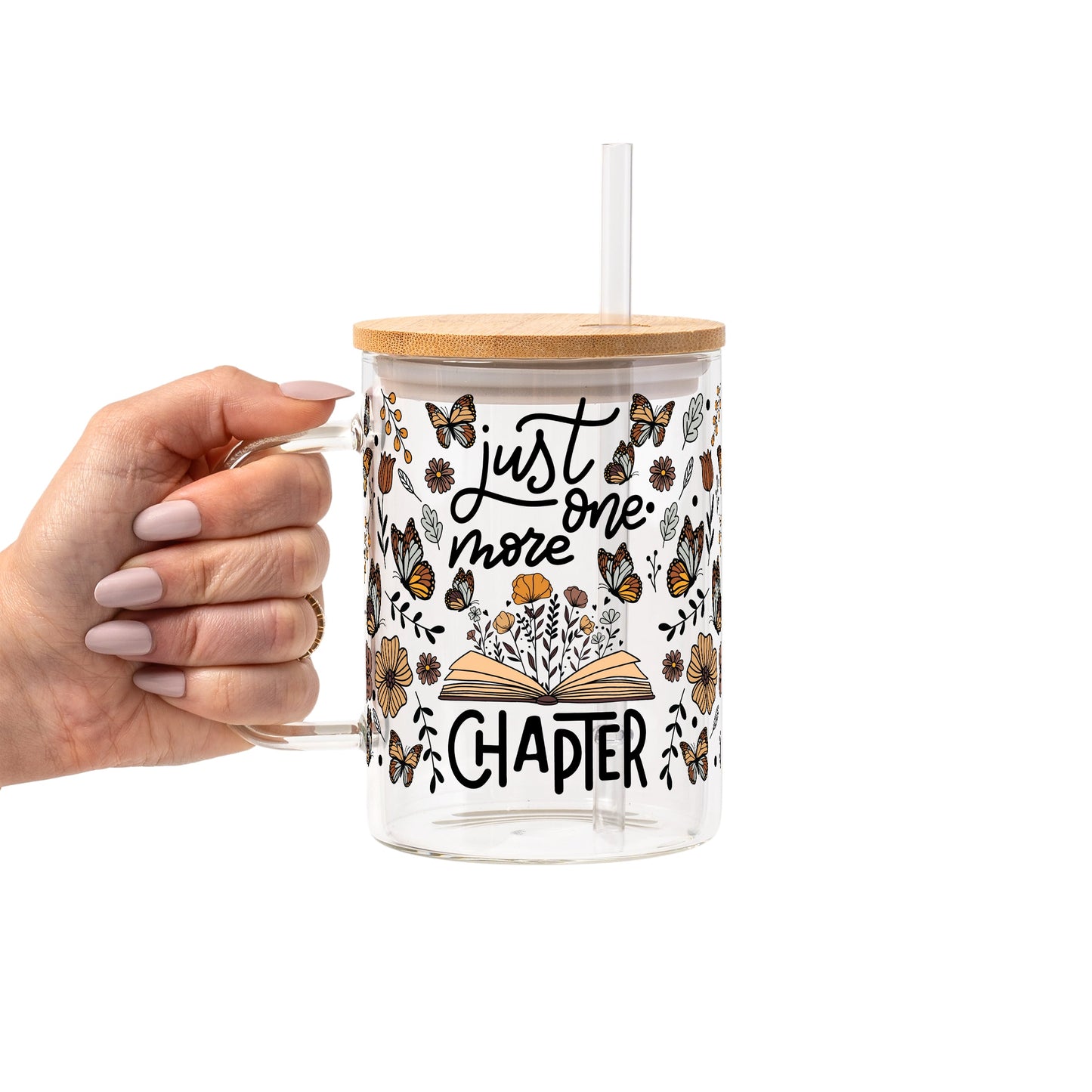Just One More Chapter Tumbler With Lid and Straw