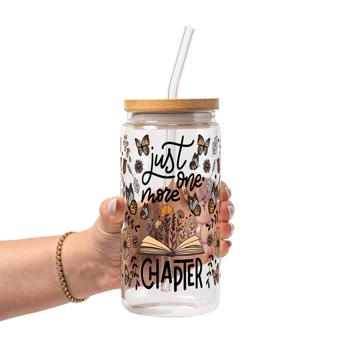 Just One More Chapter Tumbler With Lid and Straw