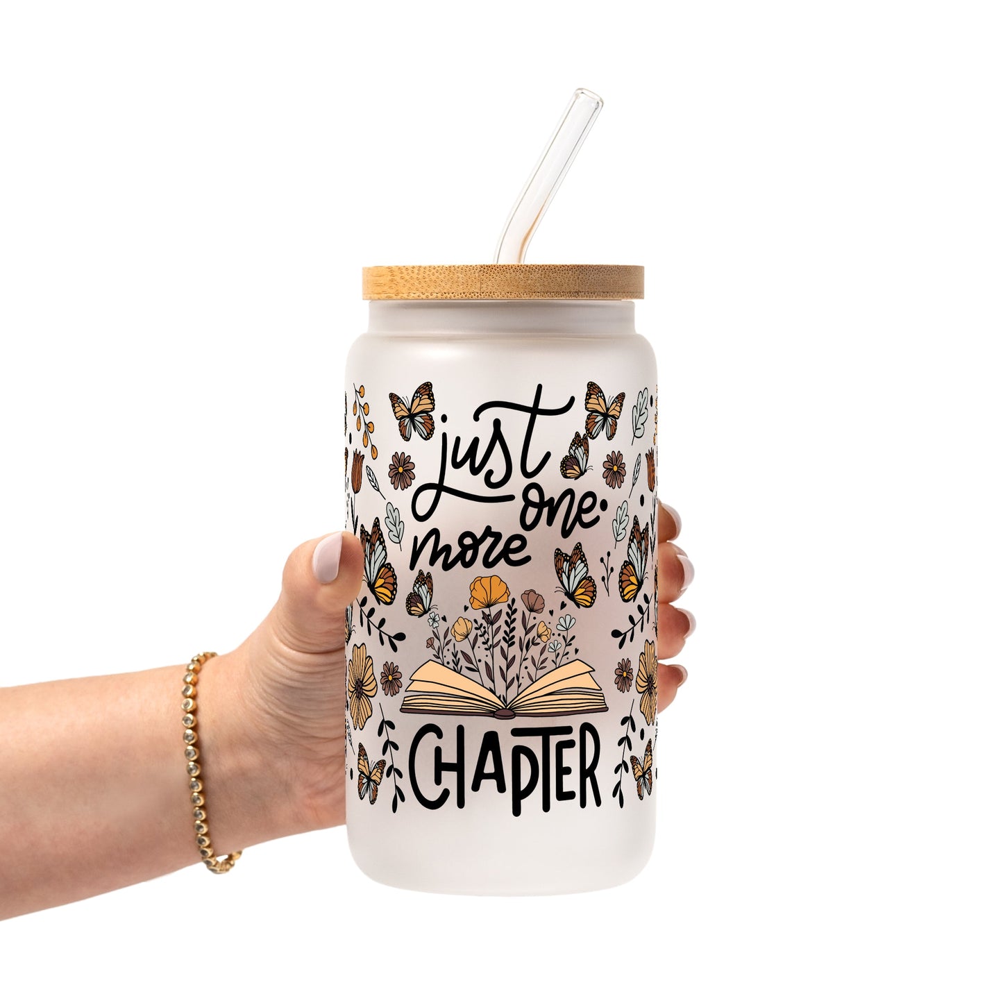 Just One More Chapter Tumbler With Lid and Straw