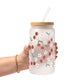 Spring 2025 Aesthetic Glass Cup, Mug & Tumbler with Lid and Straw