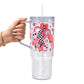 Retro Valentine Smiley Heart Glass Cup, Mug & Tumbler with Lid and Straw