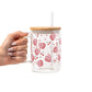 Valentine's Day Heart Cakes Glass Cup, Mug & Tumbler with Lid and Straw